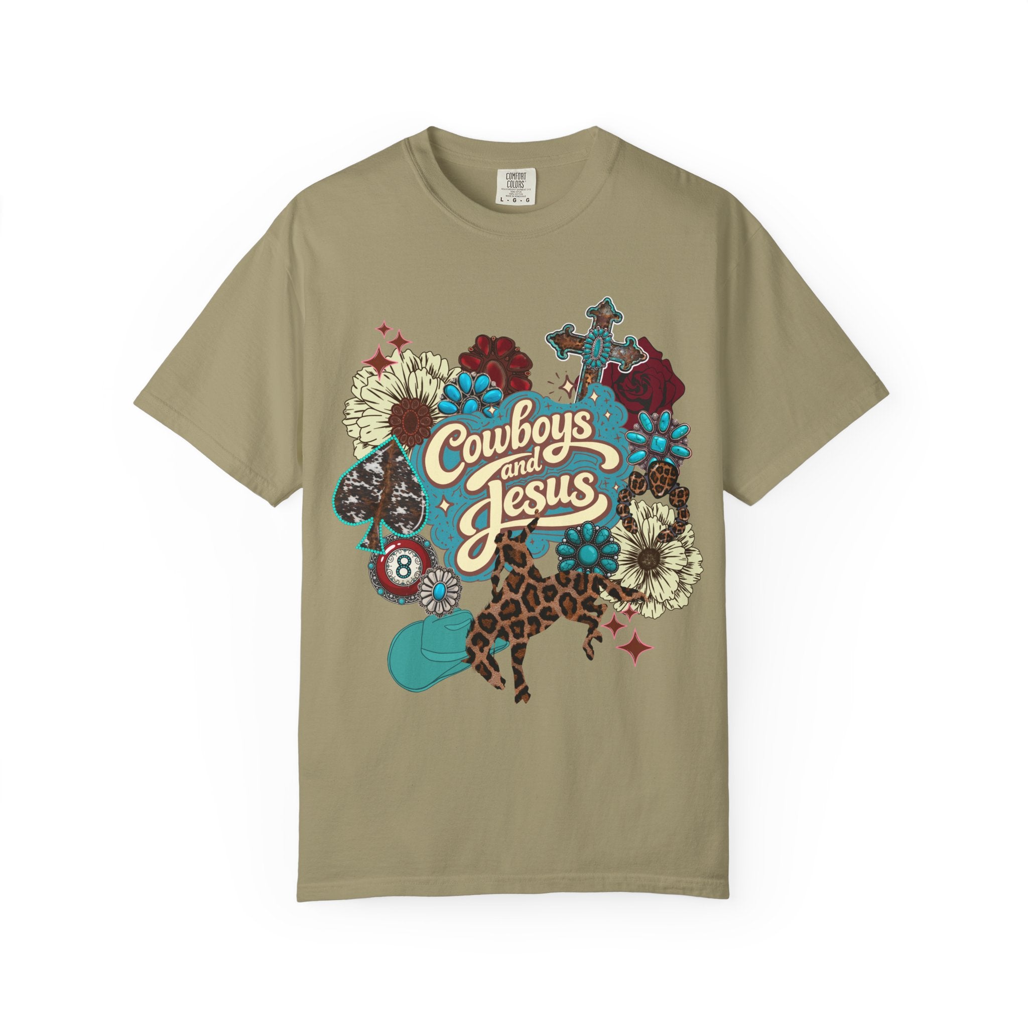 Cowboys & Jesus Graphic Tee - Comfort Colors