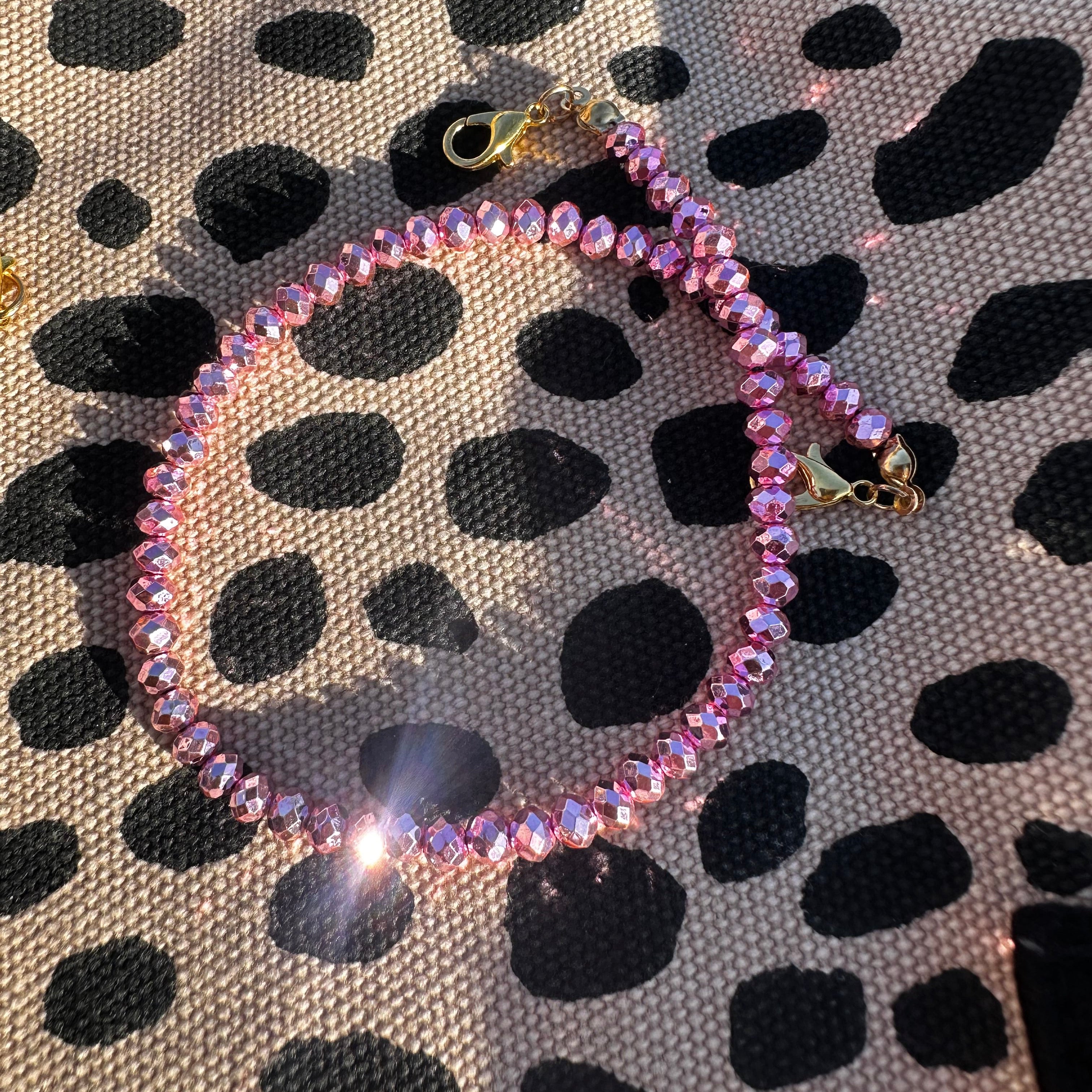 Sparkle Diamond Cut Glass Hat Chain