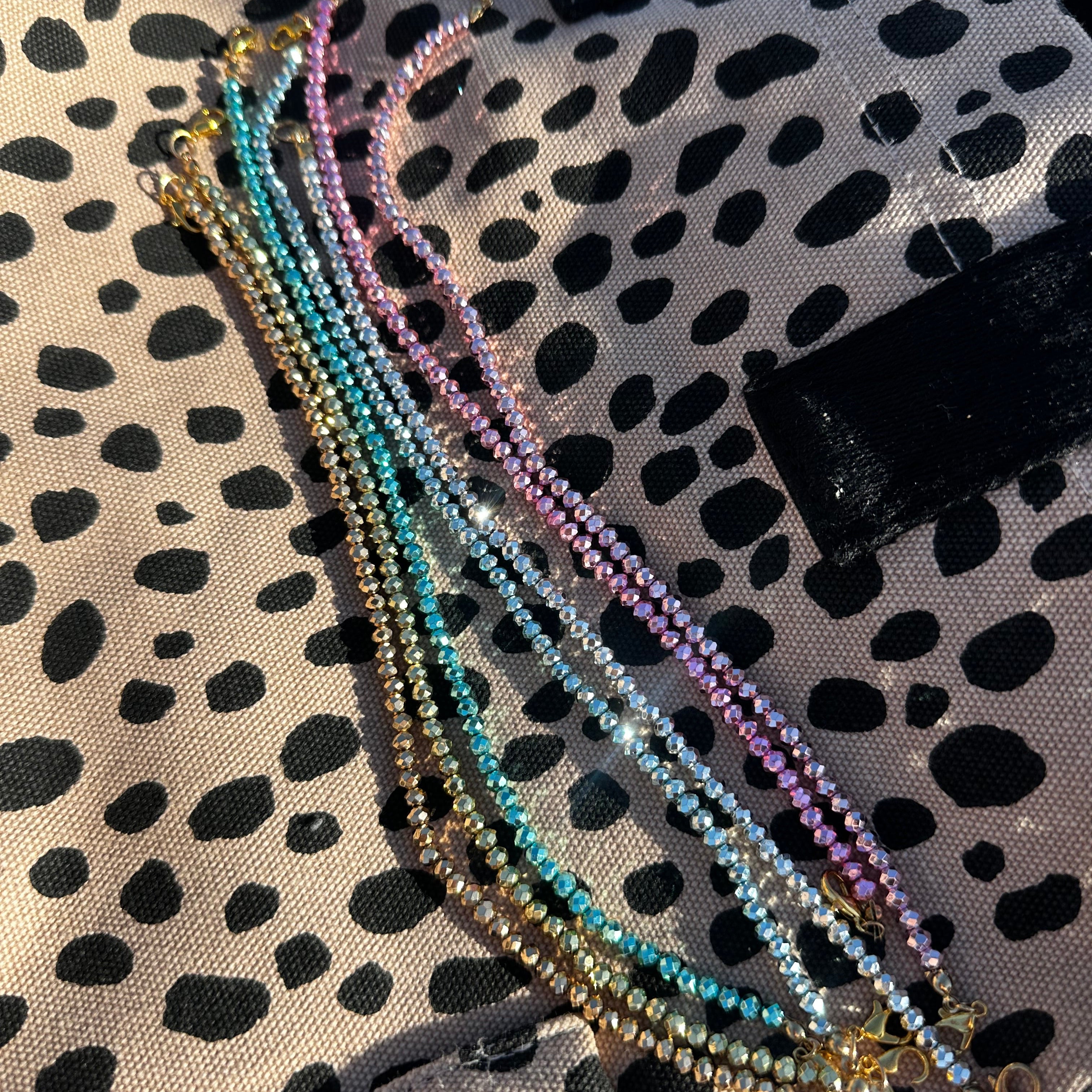 Sparkle Diamond Cut Glass Hat Chain