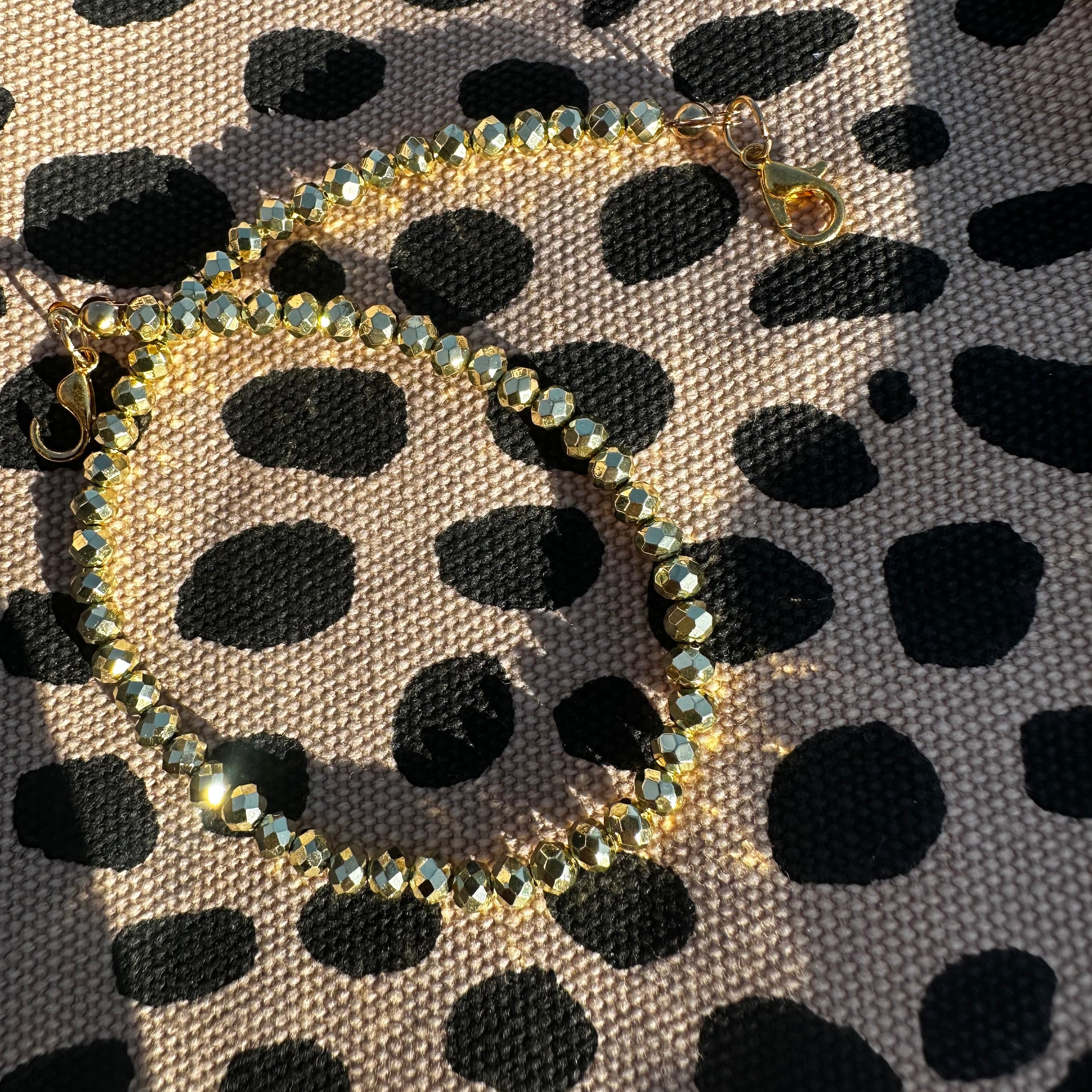 Sparkle Diamond Cut Glass Hat Chain