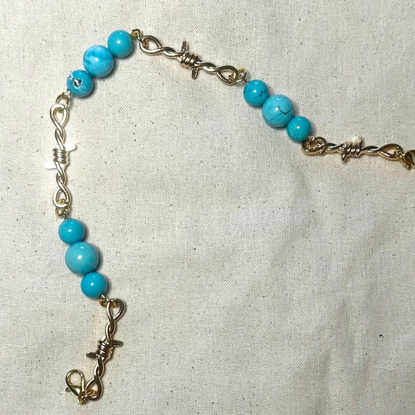 Pearl & Barbed Wire Hat Chains