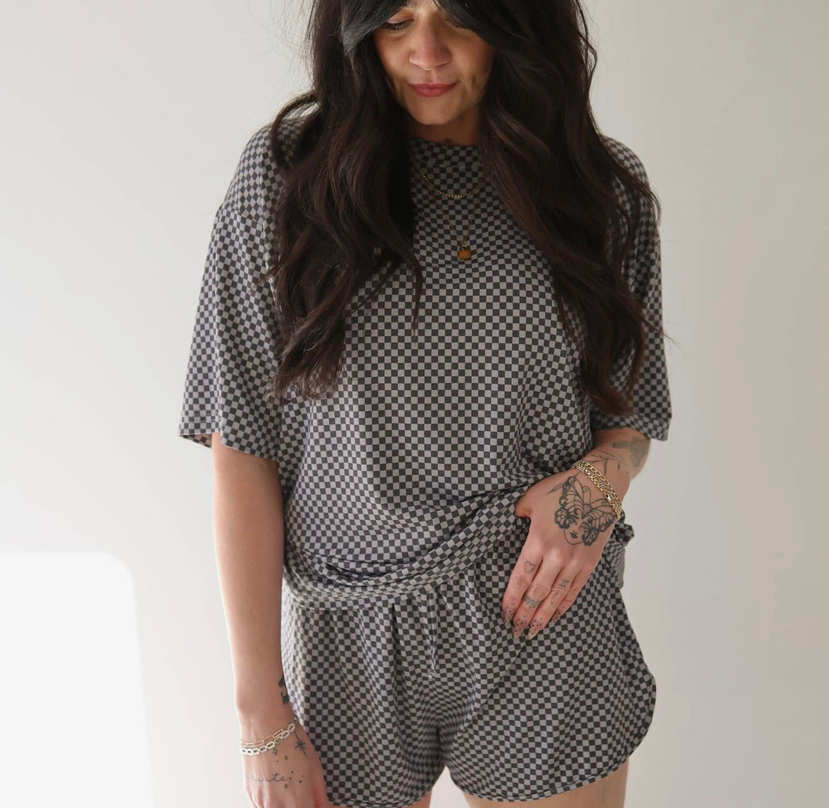 Bamboo Short Set | Micro Check