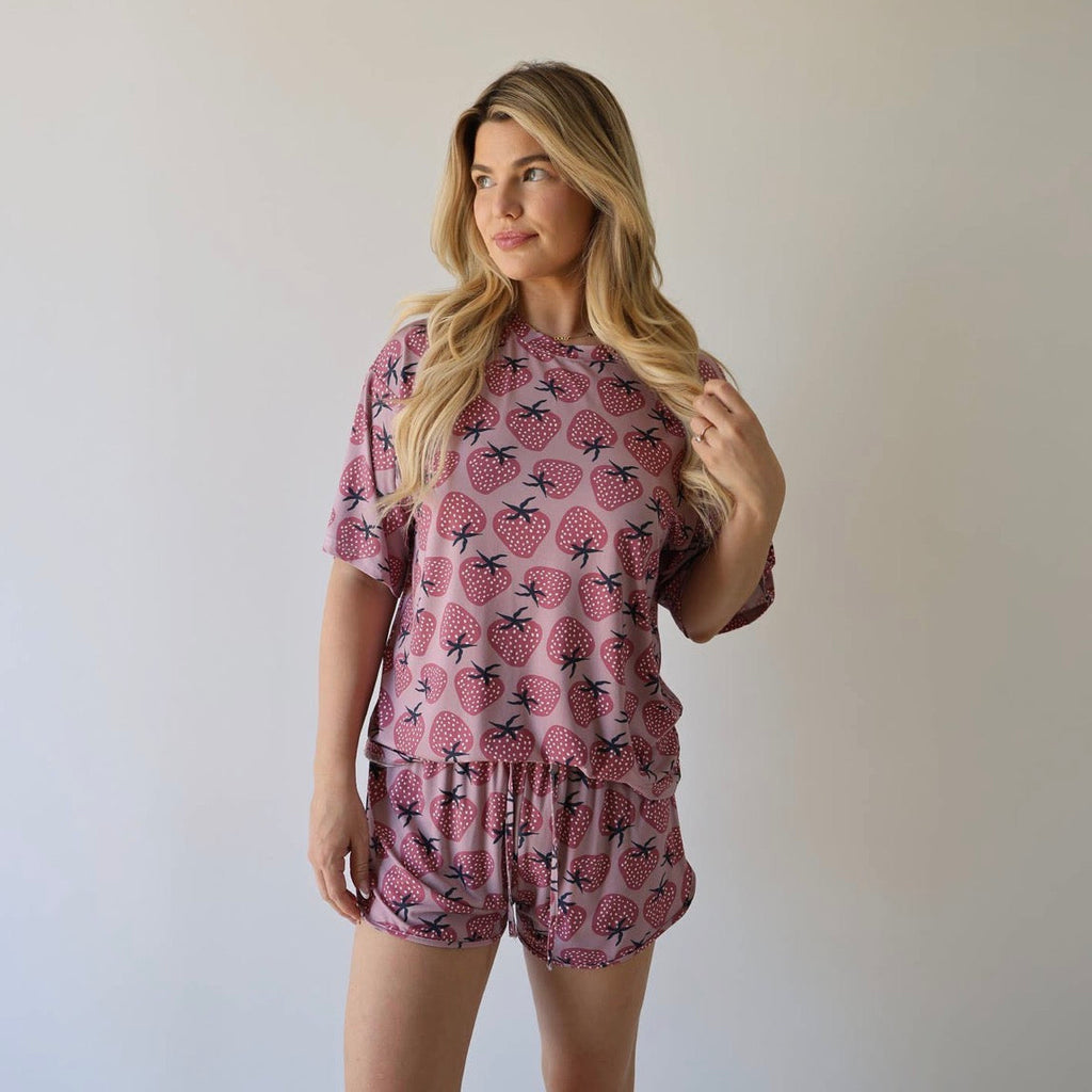 Bamboo Short Set | Strawberries